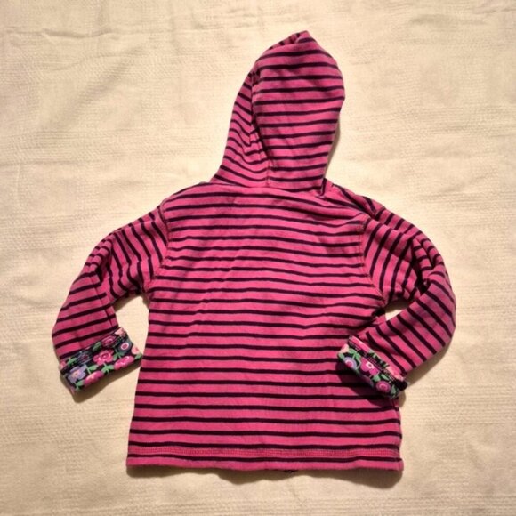 Jojo Maman Bébé girls size 18-24 months reversible flower & pink/ purple stripe - Picture 6 of 6